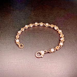 Brighton rose gold finish with crystals link bracelet